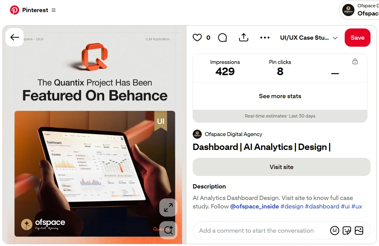 Pinterest — Quantix featured on Behance